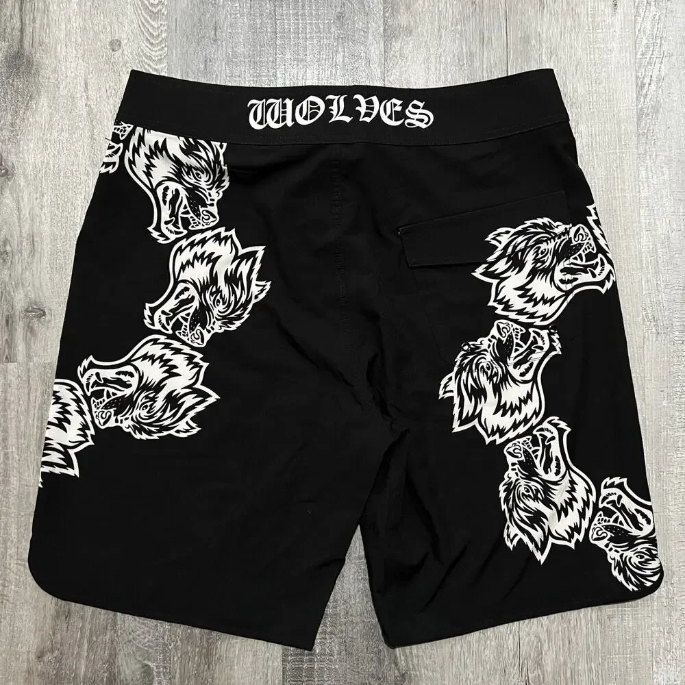 NWT Darc Sport Wish You Were Here Stage Shorts Wolves Forever Board Shorts Sz 32